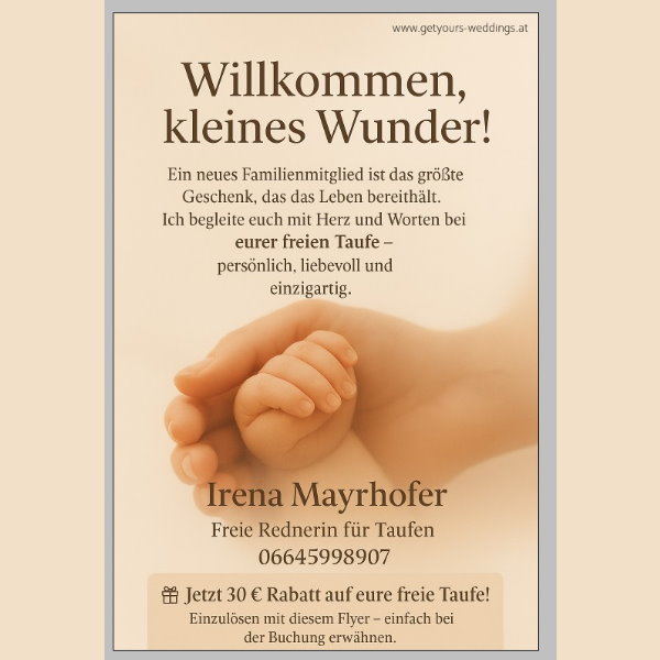 Willkommen, liebes Wunder - Reden zur Taufe